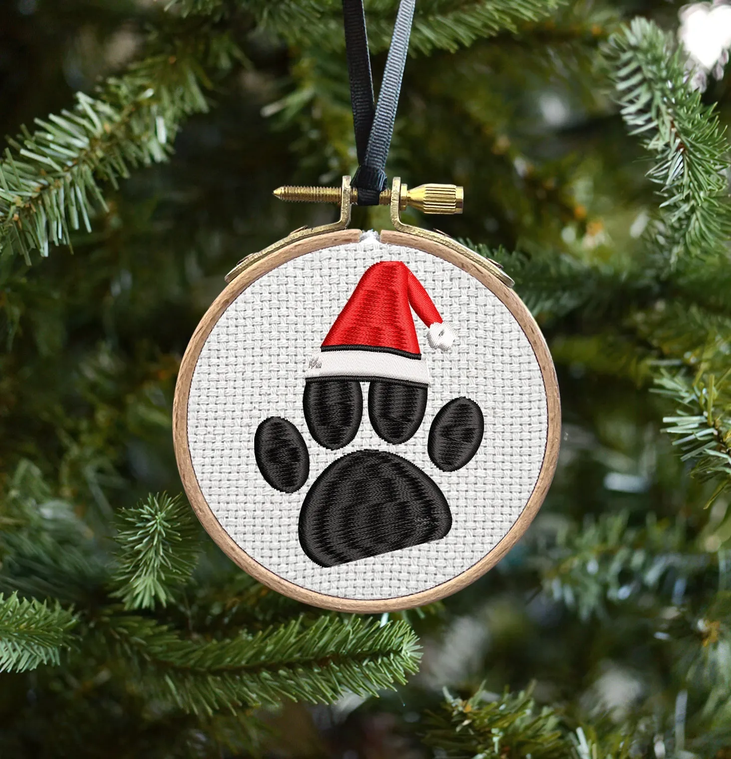 Dog Leg Embroidered Christmas Ornaments