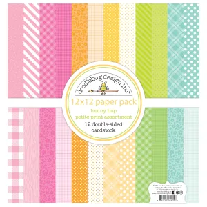 Doodlebug - Bunny Hop Collection - 12x12 Petite Prints Assortment Pack / 8475