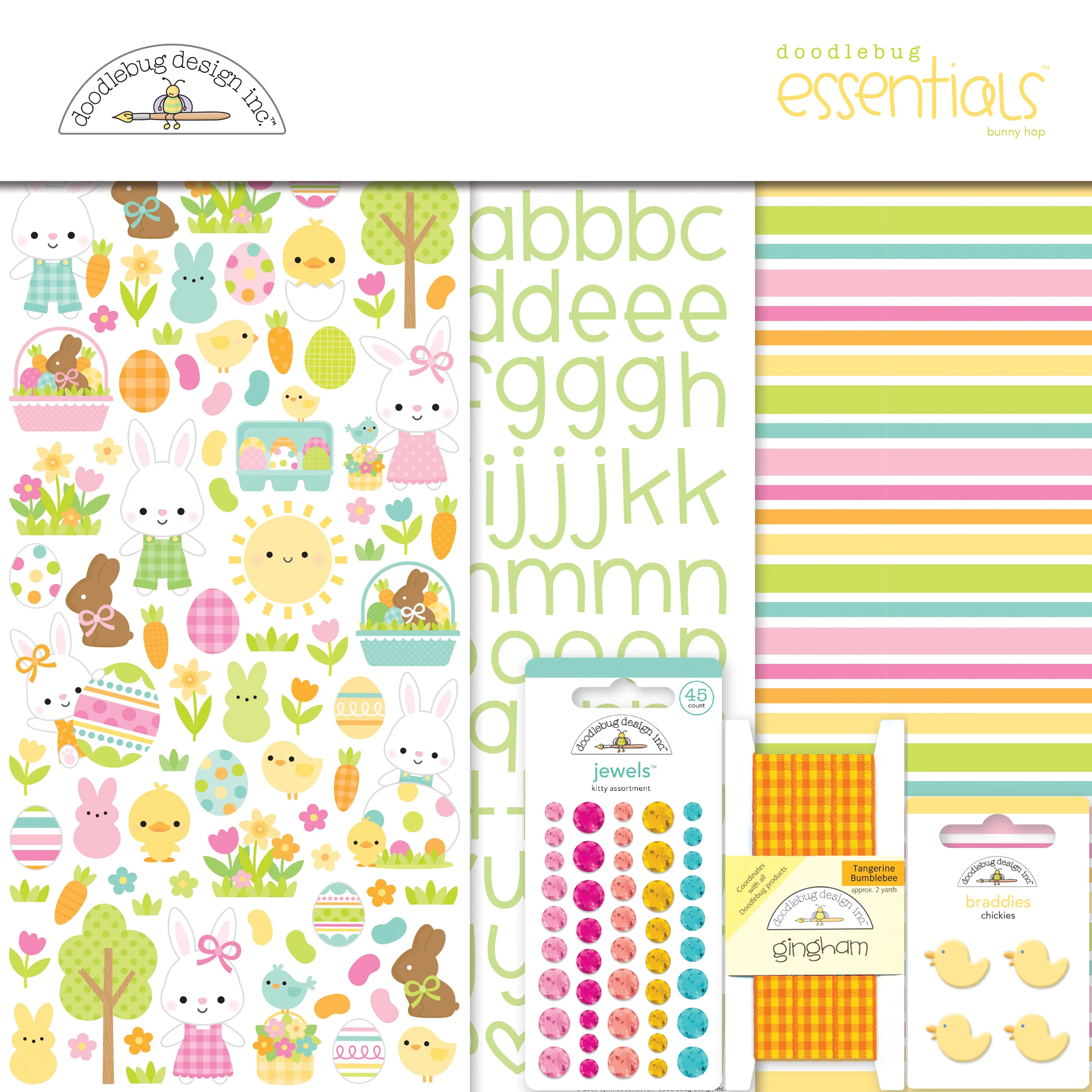 Doodlebug - Bunny Hop Collection - Essentials Kit / 8477