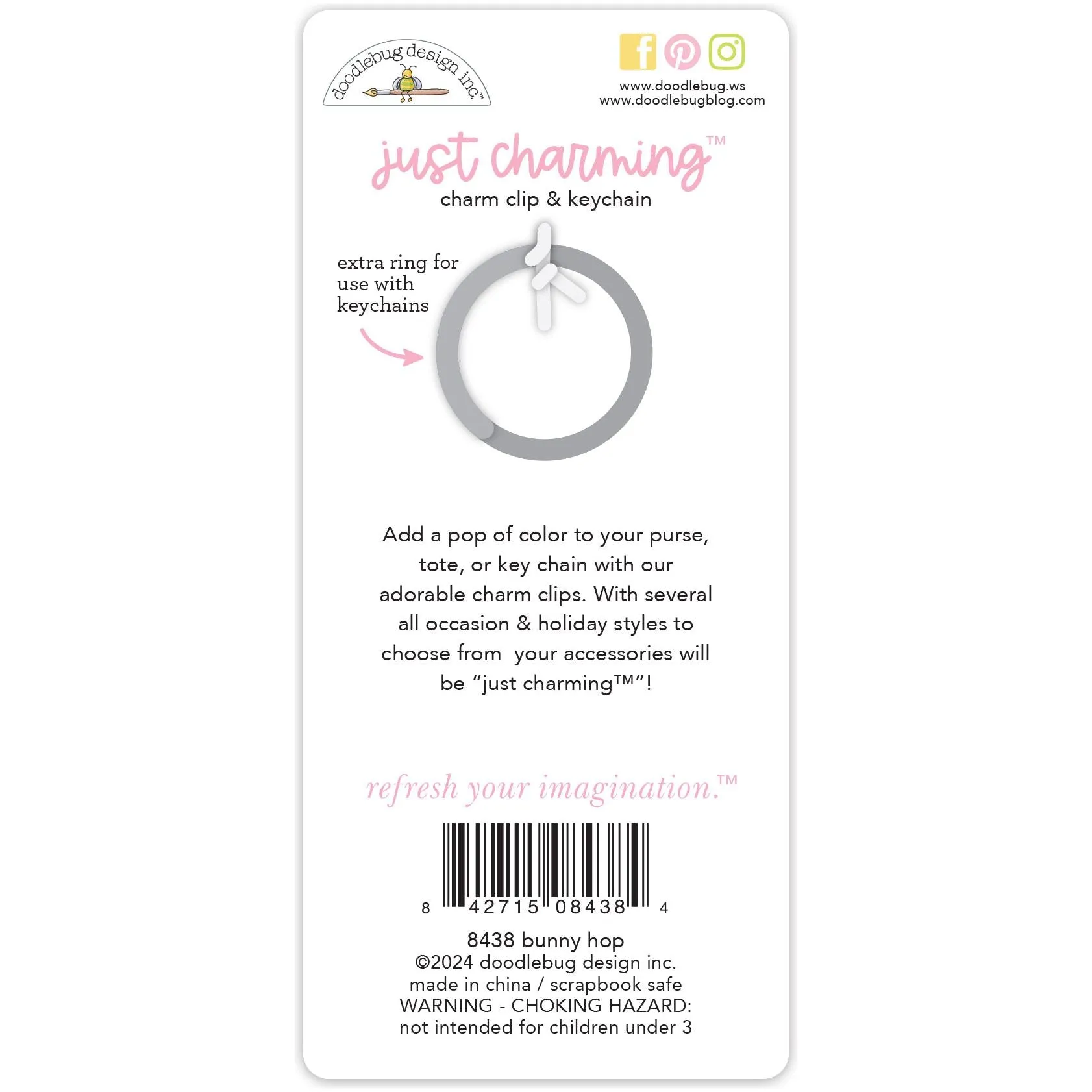 Doodlebug - Bunny Hop Collection - Just Charming Clip  / 8438