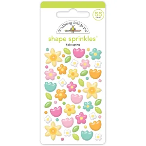 Doodlebug - Bunny Hop Collection - Shape Sprinkles - Hello Spring / 8429