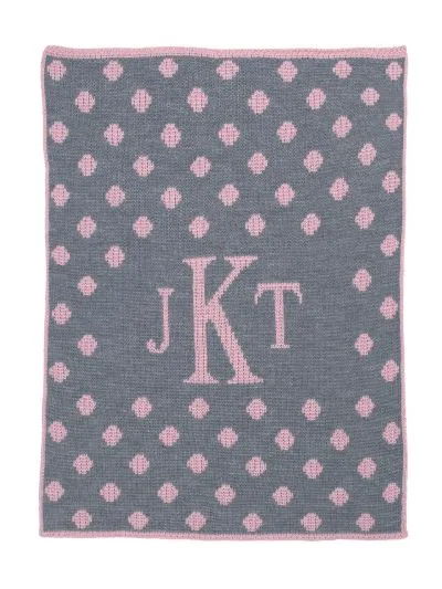 DOTTED MONOGRAM BLANKET