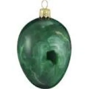 Egg Ornament Malachite Small