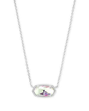 Elisa Silver Necklace In Dichroic Glass