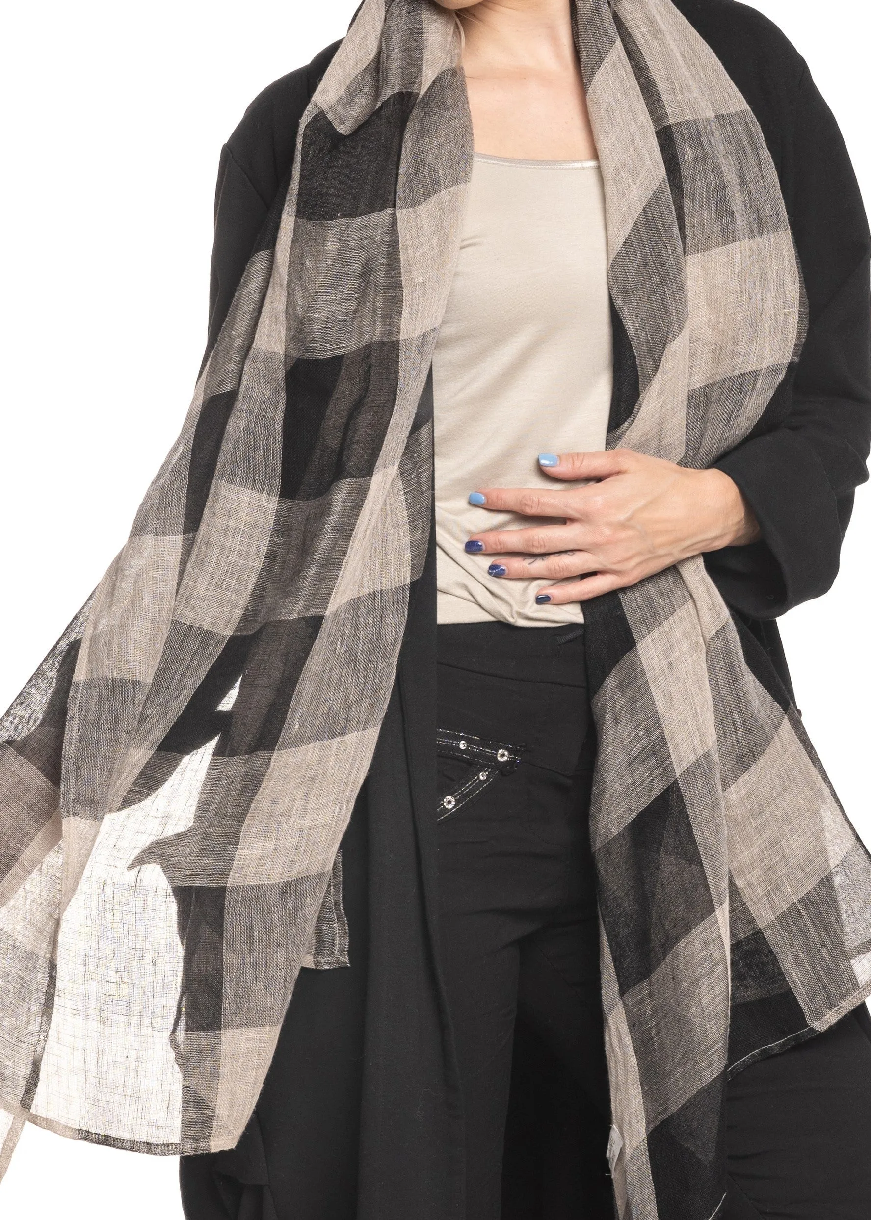 Eloisa Scarf in Onyx Check