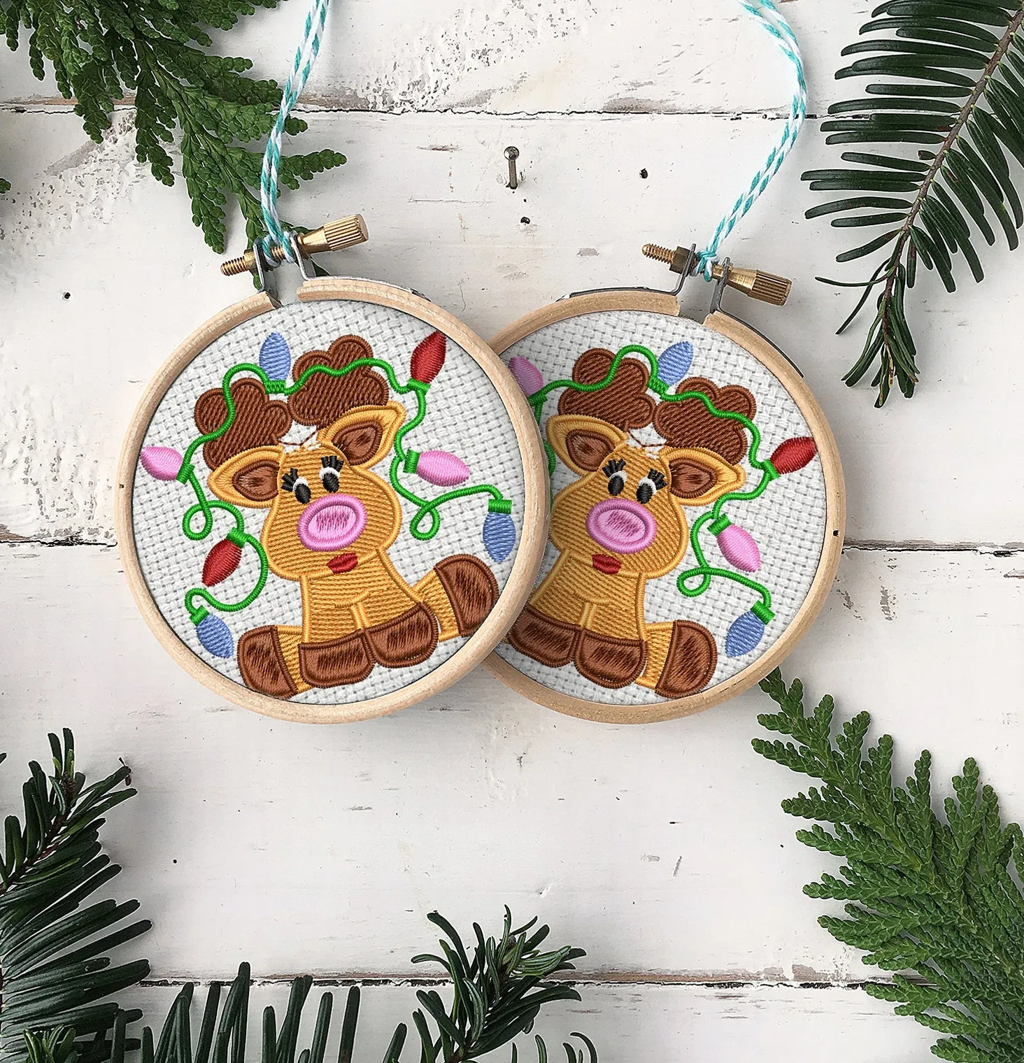 Embroidered Christmas Ornaments