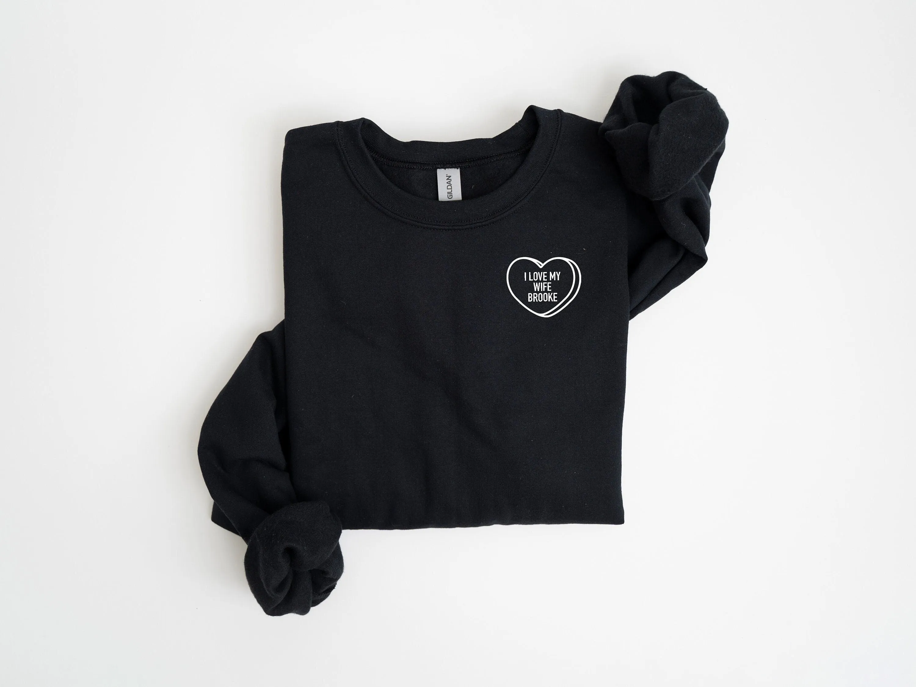 Embroidered Custom Valentines Day Gift for Husband Sweatshirt