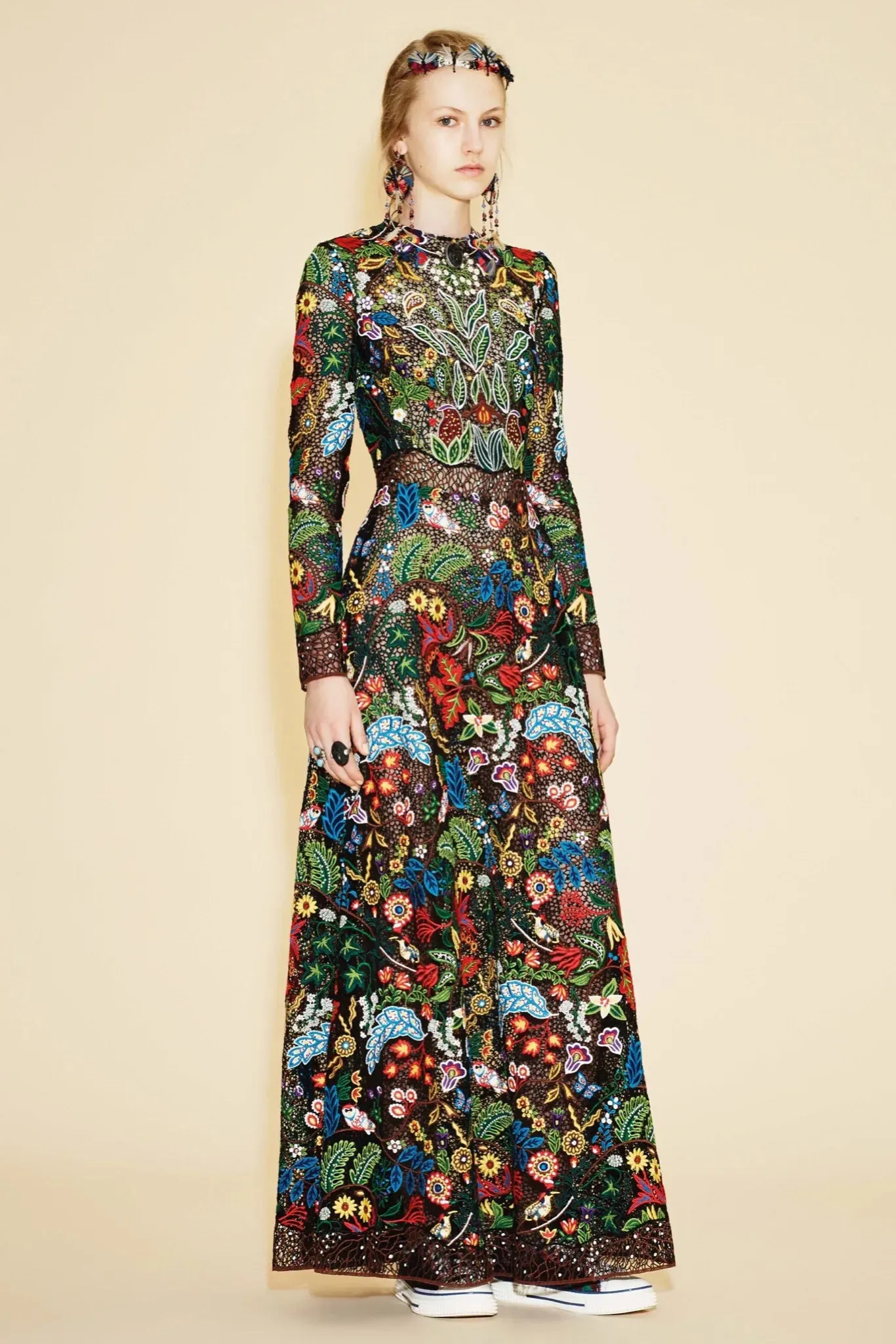 Exquisite Resort 2016 Valentino by Pierpaolo Piccioli & Maria Grazia Chiuri Embroidered Dress