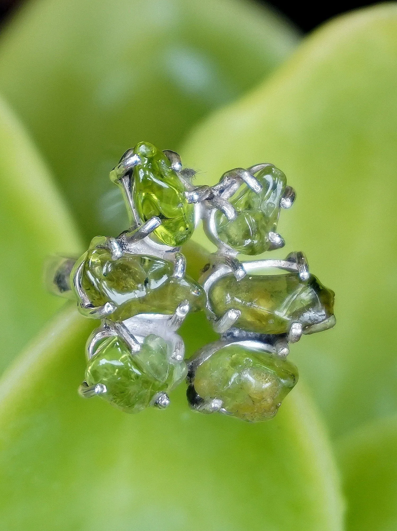 Free-form Organic Peridot Ring 1