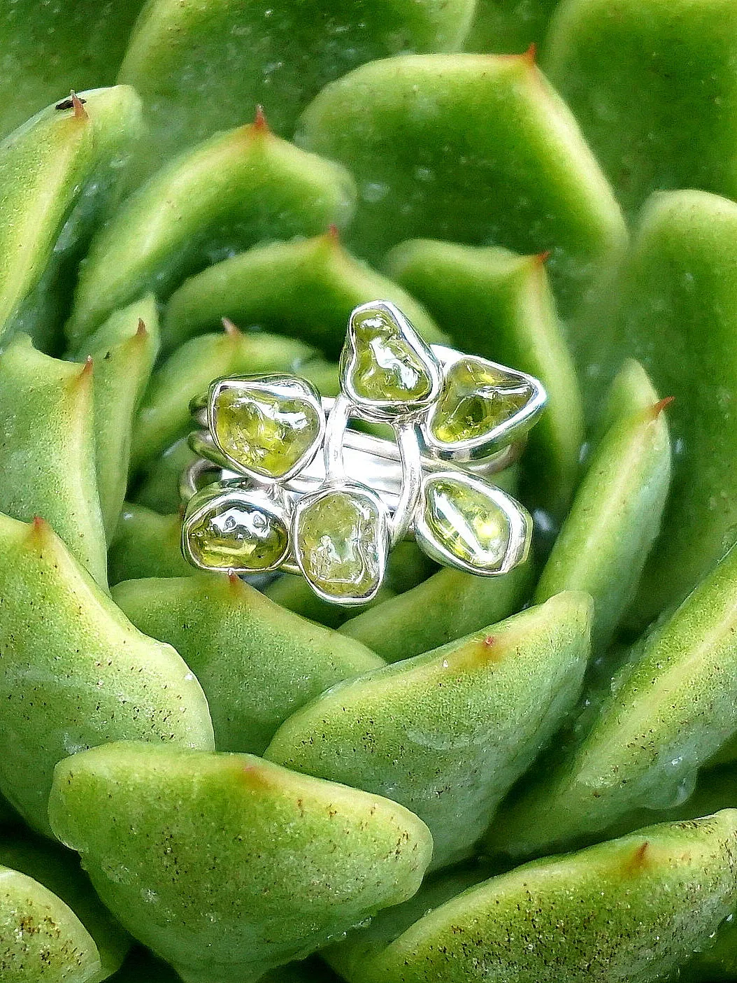 Free-form Organic Peridot Ring 2