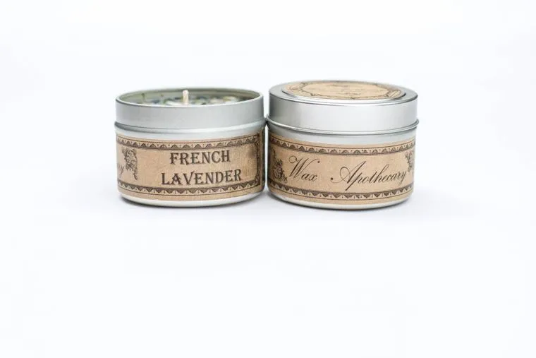 French Lavender Botanical Candle - Travel Tin