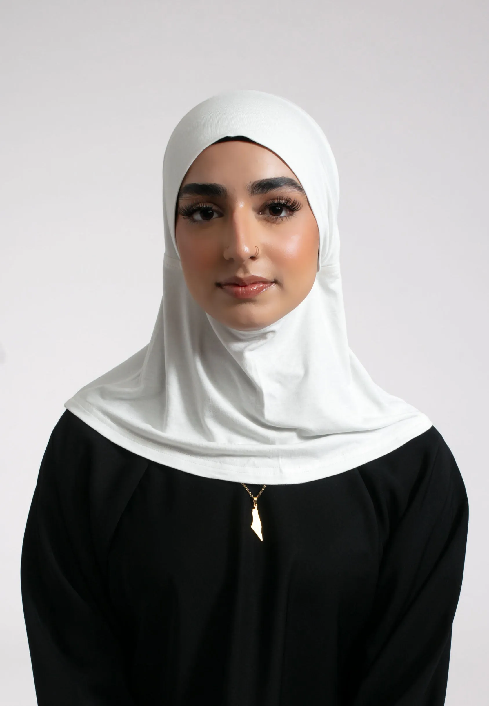 Full Coverage Hijab Cap - Off White