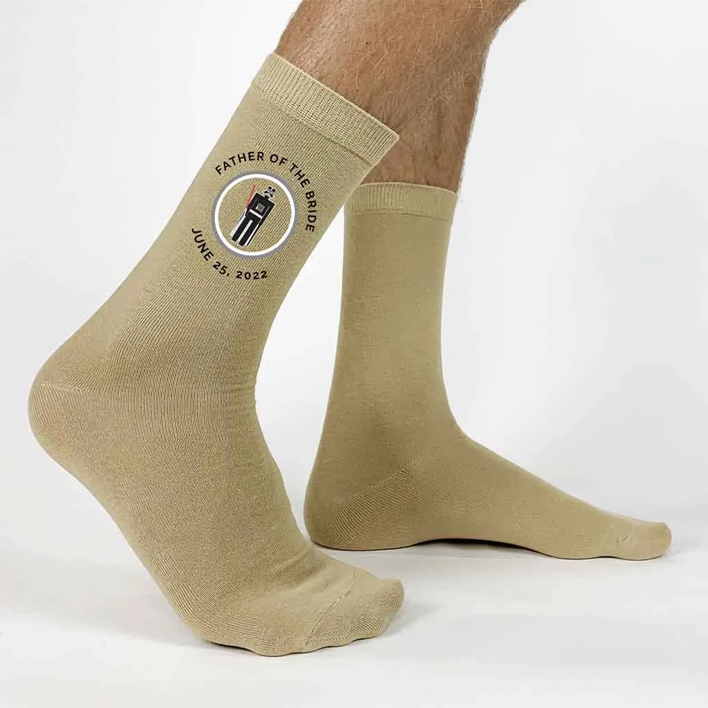Fun Personalized Star Wars Inspired Wedding Socks