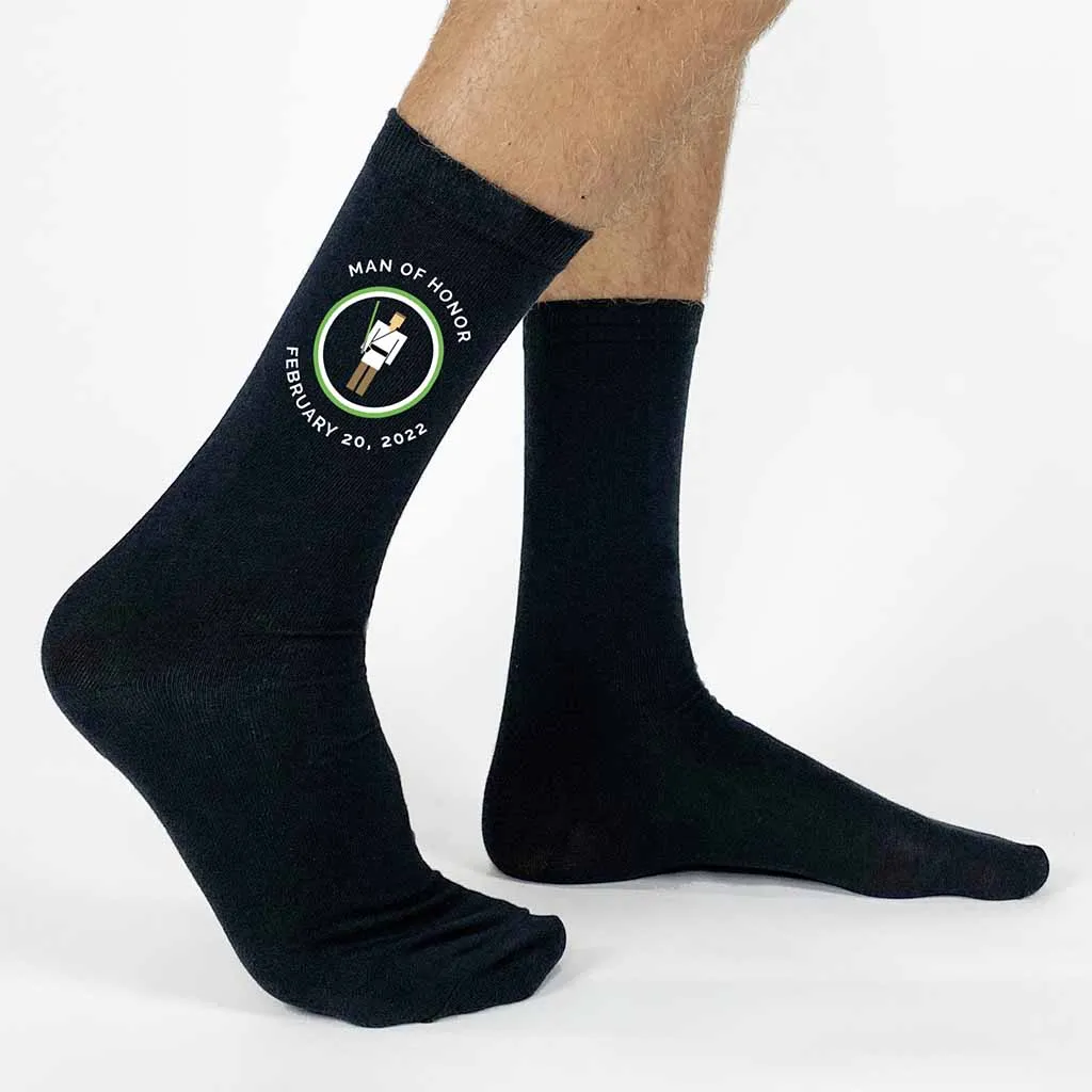 Fun Personalized Star Wars Inspired Wedding Socks