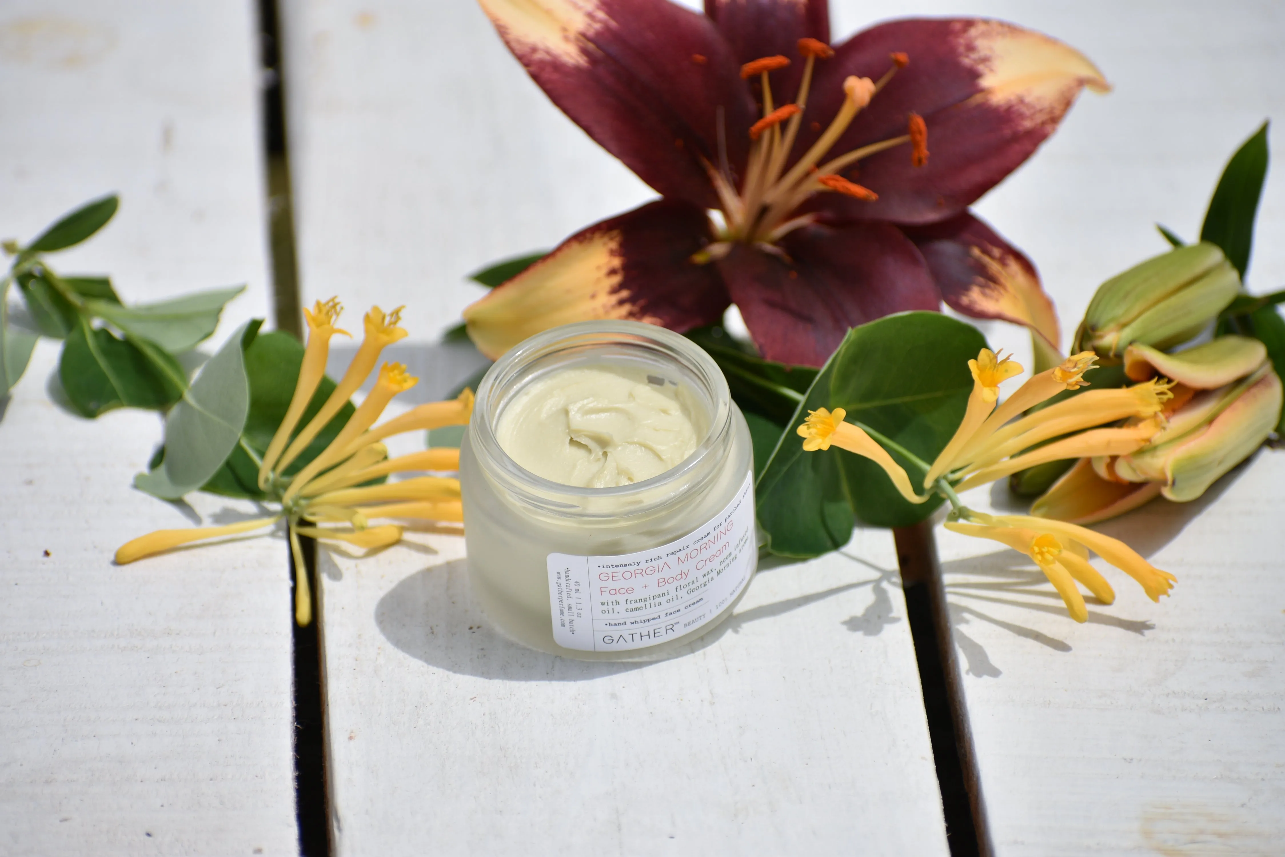 GEORGIA MORNING | Hand Whipped Face Cream | Neem, Camellia, Chamomile, Probiotics, Georgia Morning Aromatics