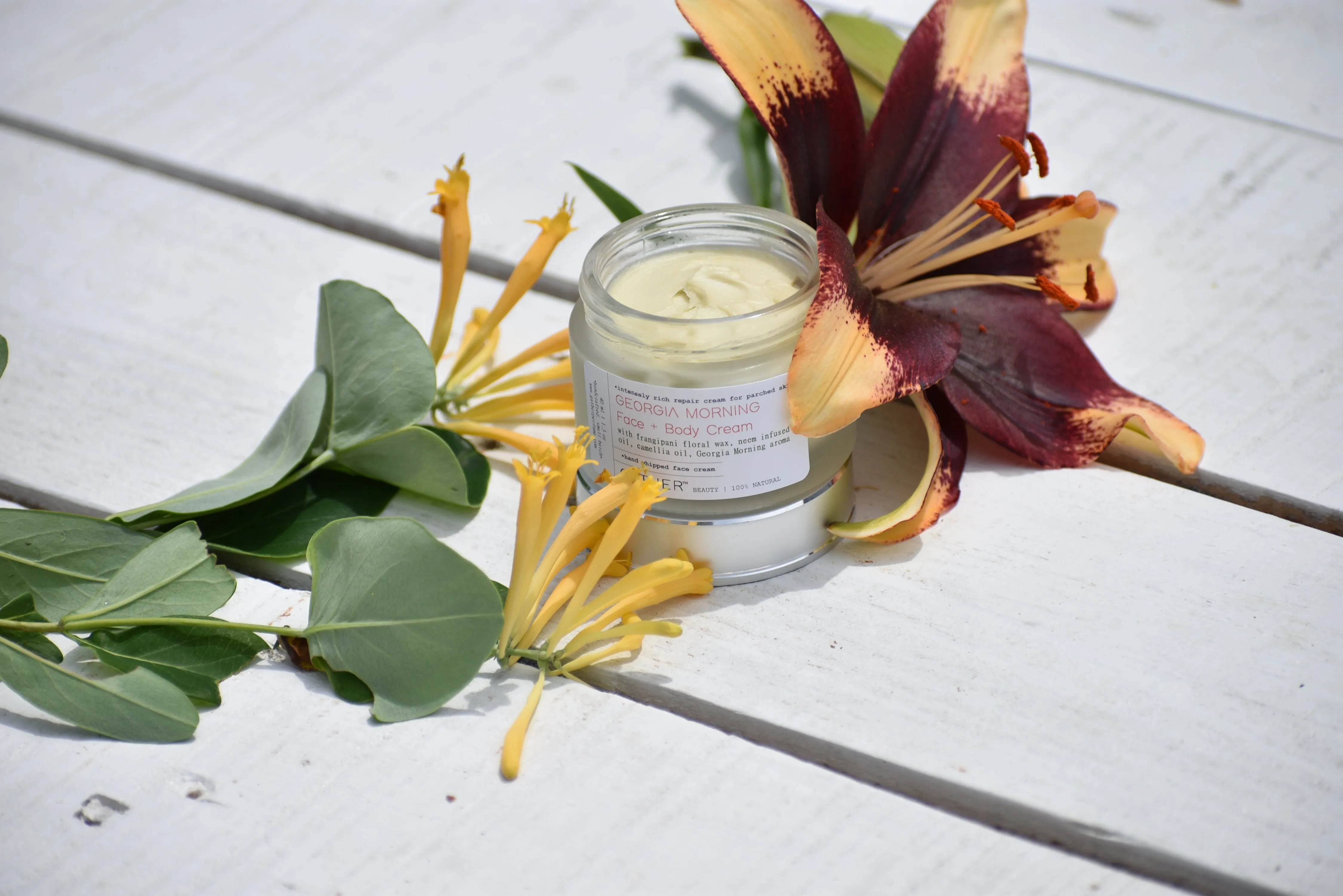 GEORGIA MORNING | Hand Whipped Face Cream | Neem, Camellia, Chamomile, Probiotics, Georgia Morning Aromatics