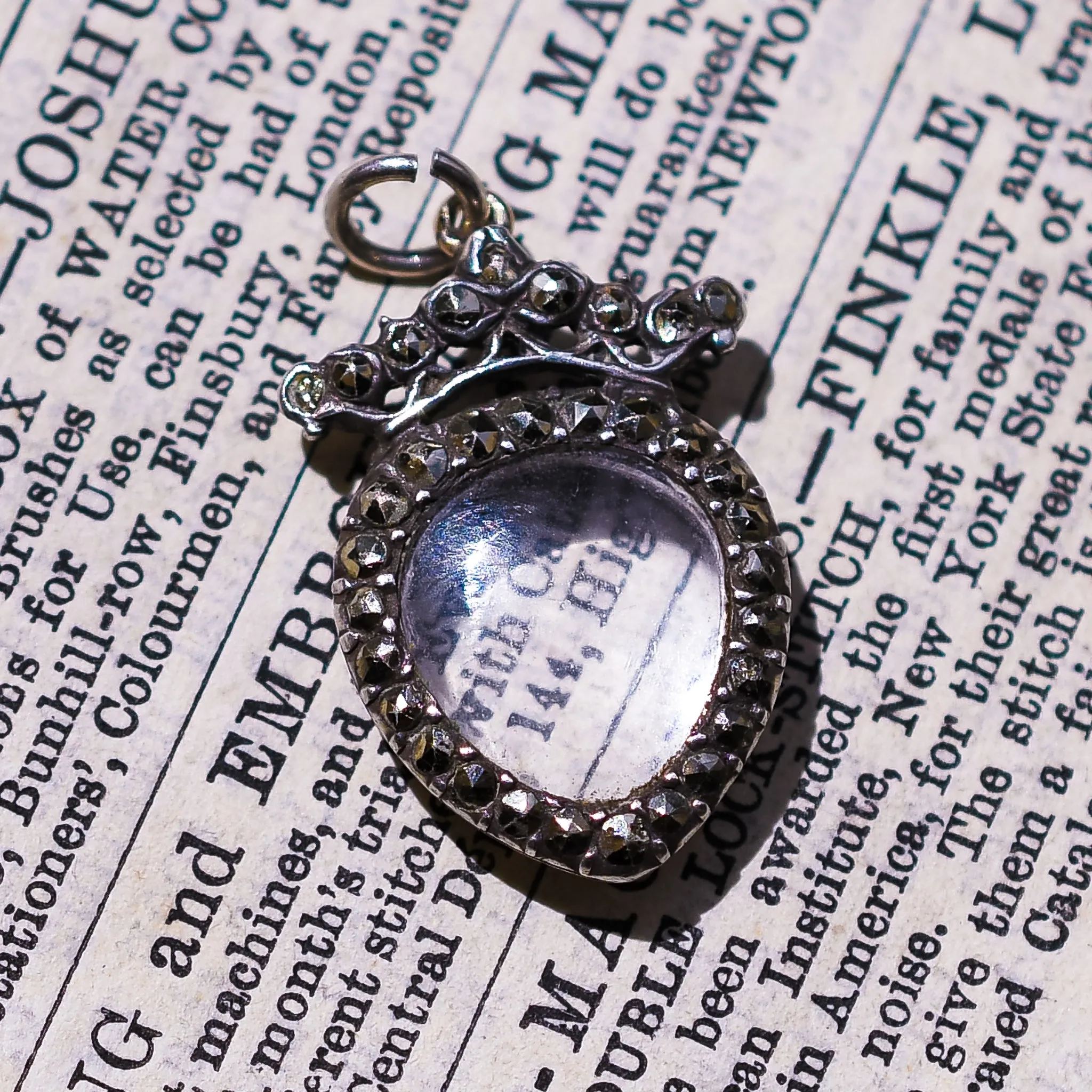 Georgian Pyrite Miniature Heart Locket layaway for Ck