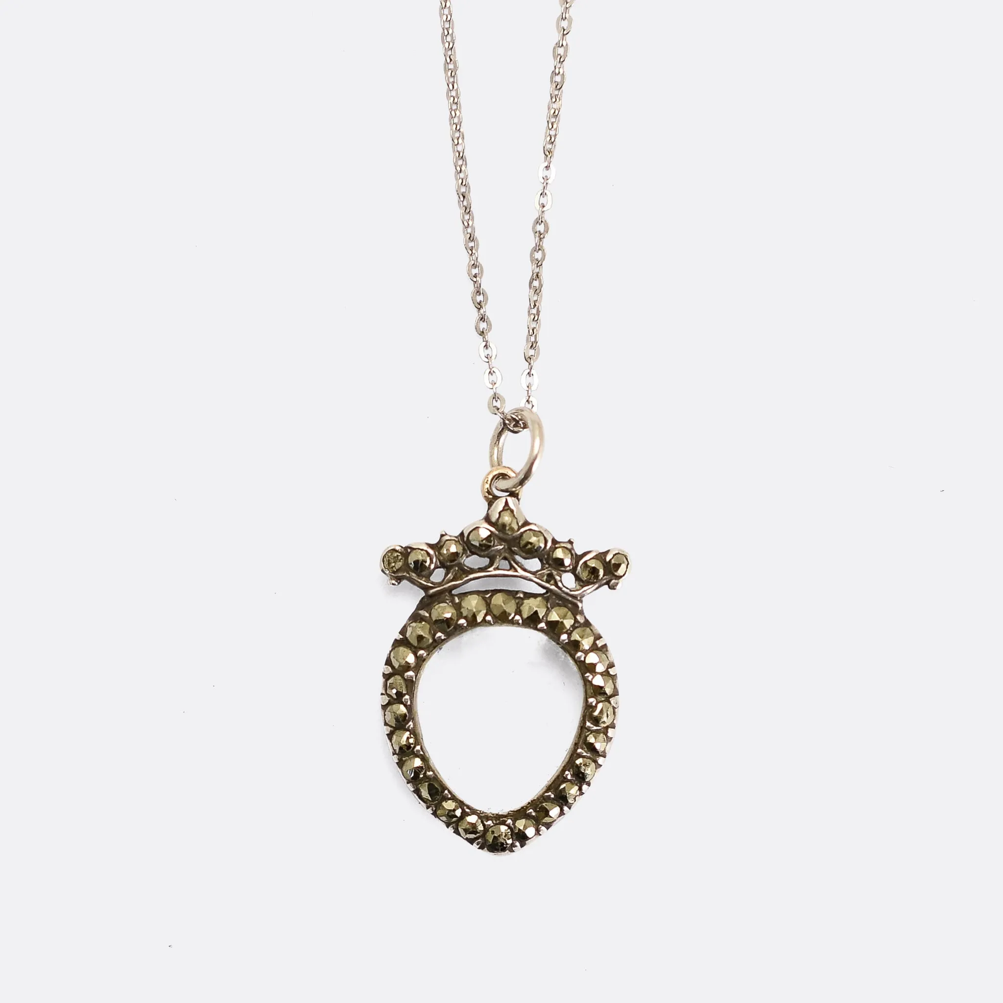 Georgian Pyrite Miniature Heart Locket layaway for Ck