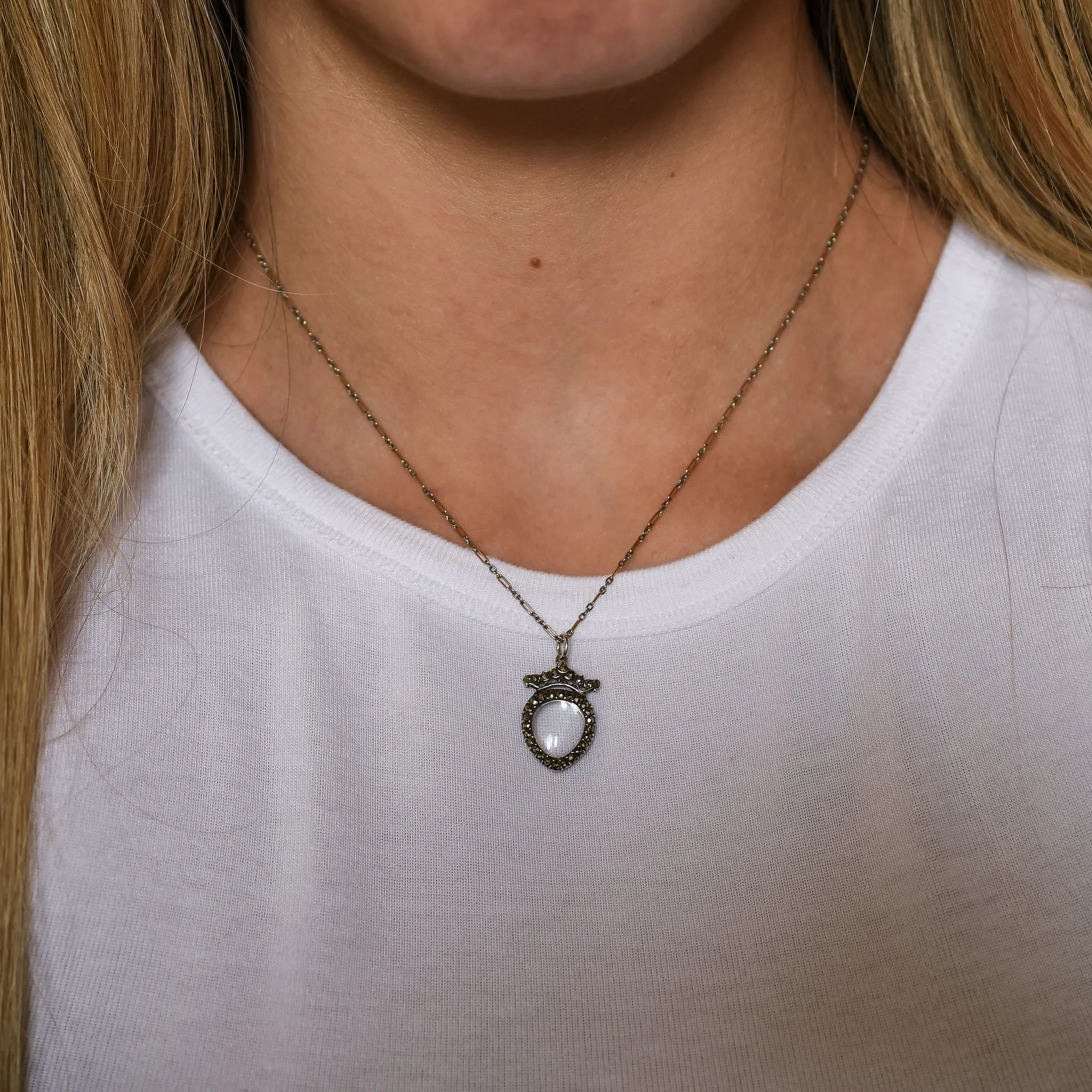 Georgian Pyrite Miniature Heart Locket layaway for Ck