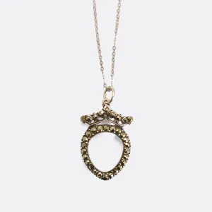 Georgian Pyrite Miniature Heart Locket layaway for Ck