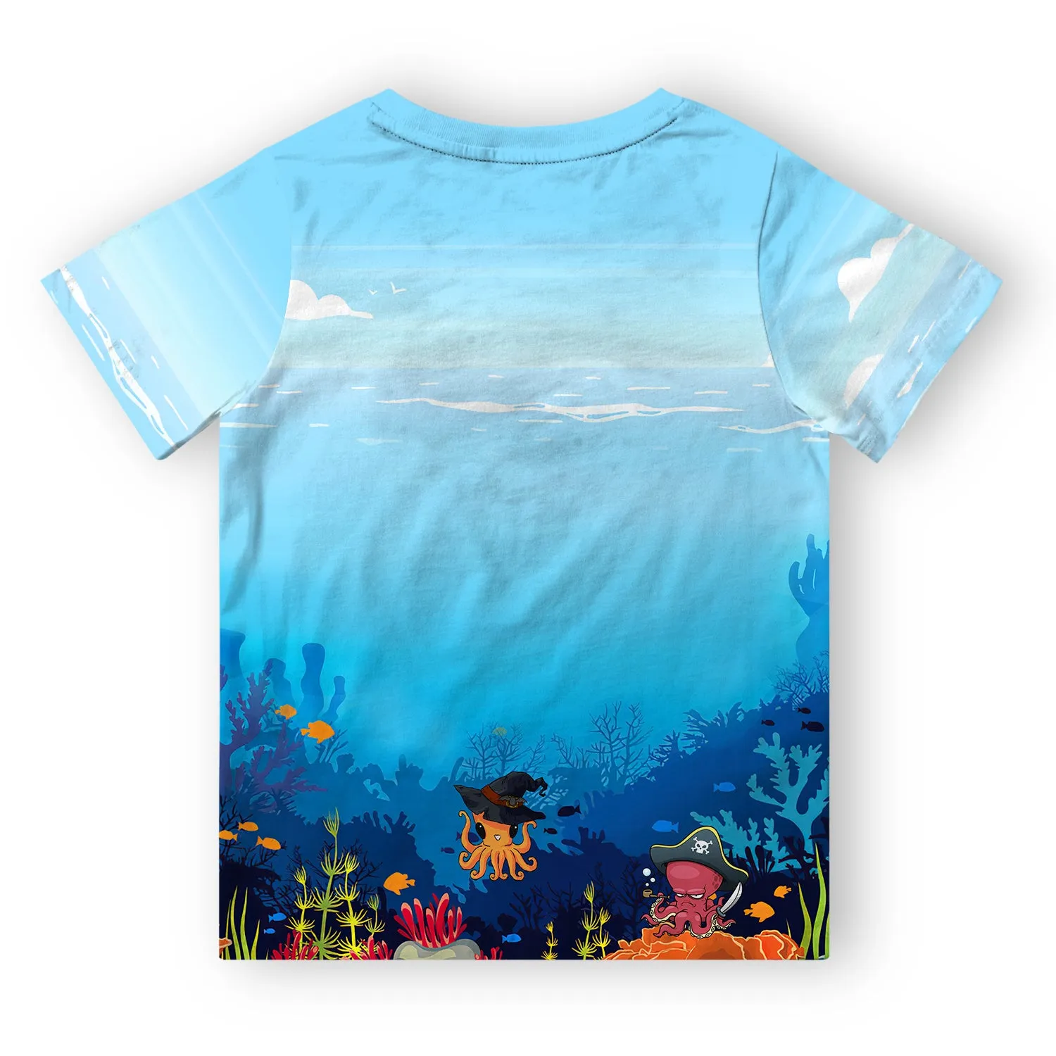 Gift for Grandkids Ocean Halloween Me & Grandma Are More Than Besties I Am Her Accomplice & She Is My Alibi Personalized Name 3D Kid Tshirt