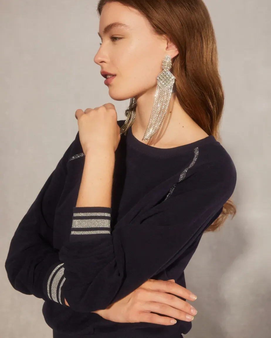 Goldie - All That Glitters French Terry Lounge Set - Navy/Silver