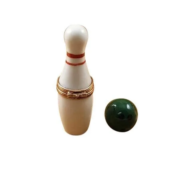 Green Removable Bowling Ball with White Pin