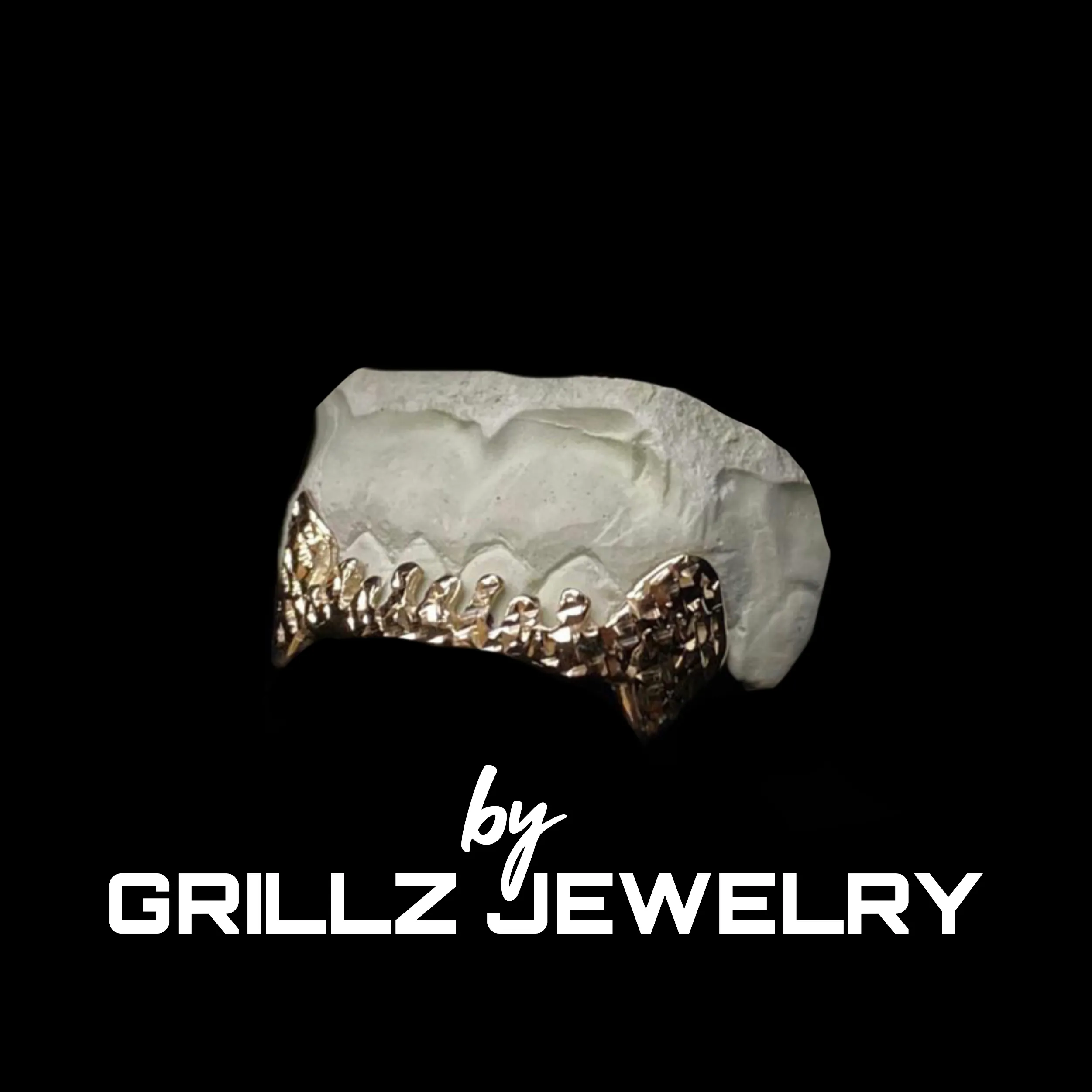 Grillz fangs with 3D dripping diamond cuts