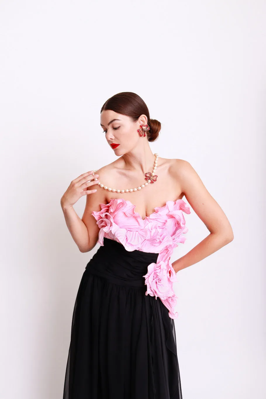 Gripoix Ribbon Bow & Pearl Necklace