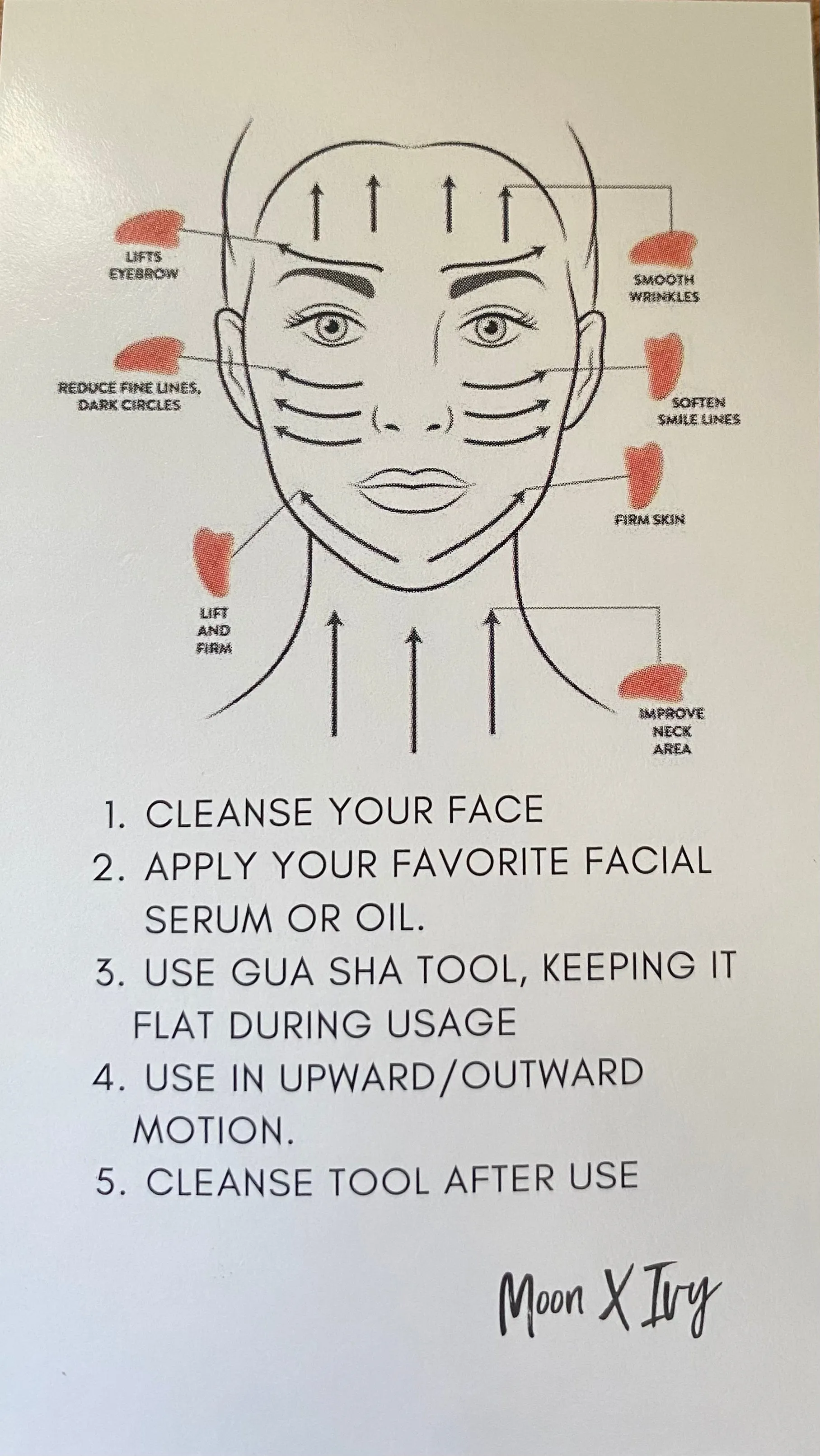 Gua Sha Rose Quartz Stone