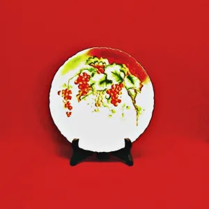 Hand-Painted Gooseberry Vine Plate