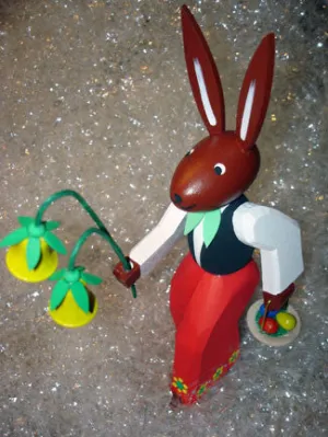 Handmade Wooden Large Bunny from Germany