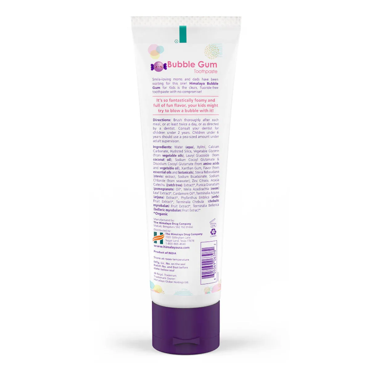 Himalaya Botanique - Kids Toothpaste - Bubble Gum (4 oz / 113g)