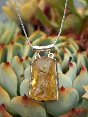 Honey Citrine Quartz Rough Pendant 1