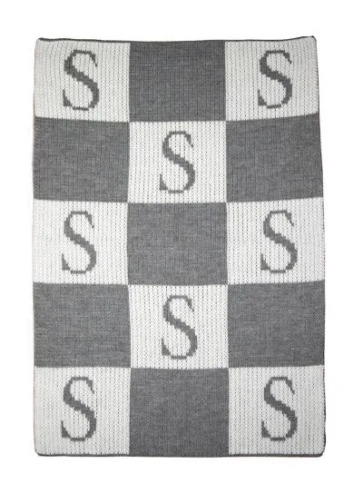INITIAL & BLOCKS STROLLER BLANKET