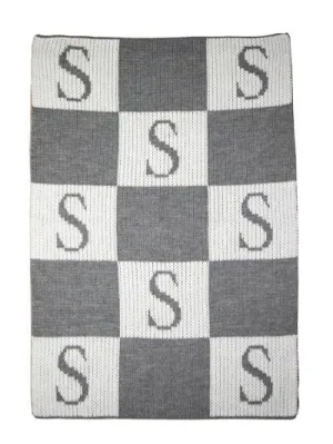 INITIAL & BLOCKS STROLLER BLANKET