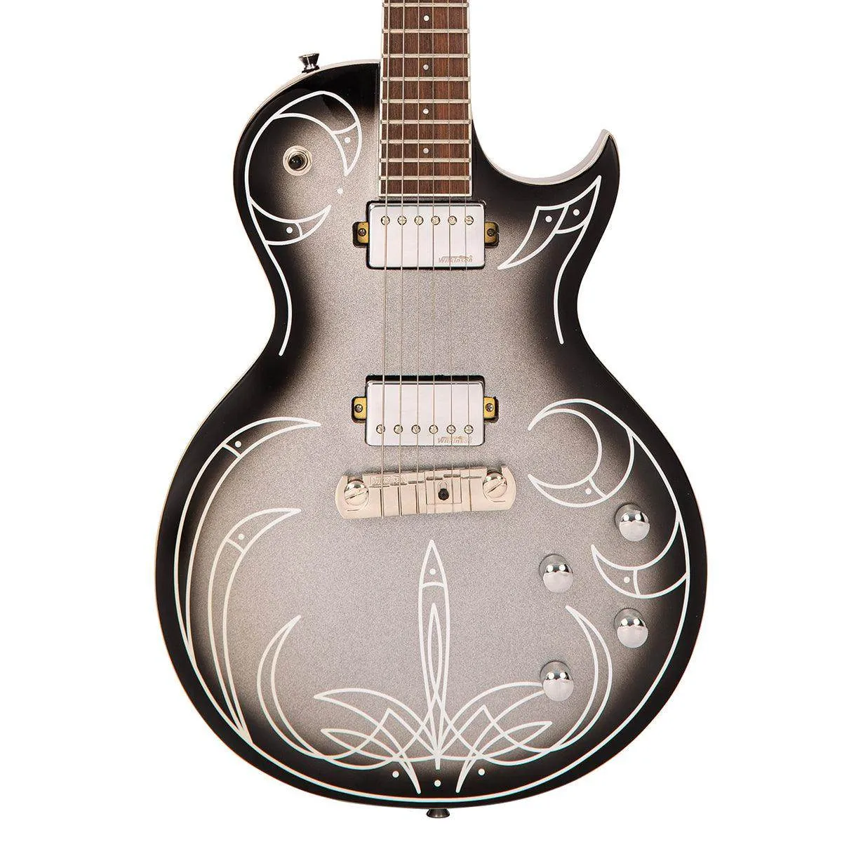 Joe Doe 'Hot Rod' Electric Guitar by Vintage ~ Silverburst with Case