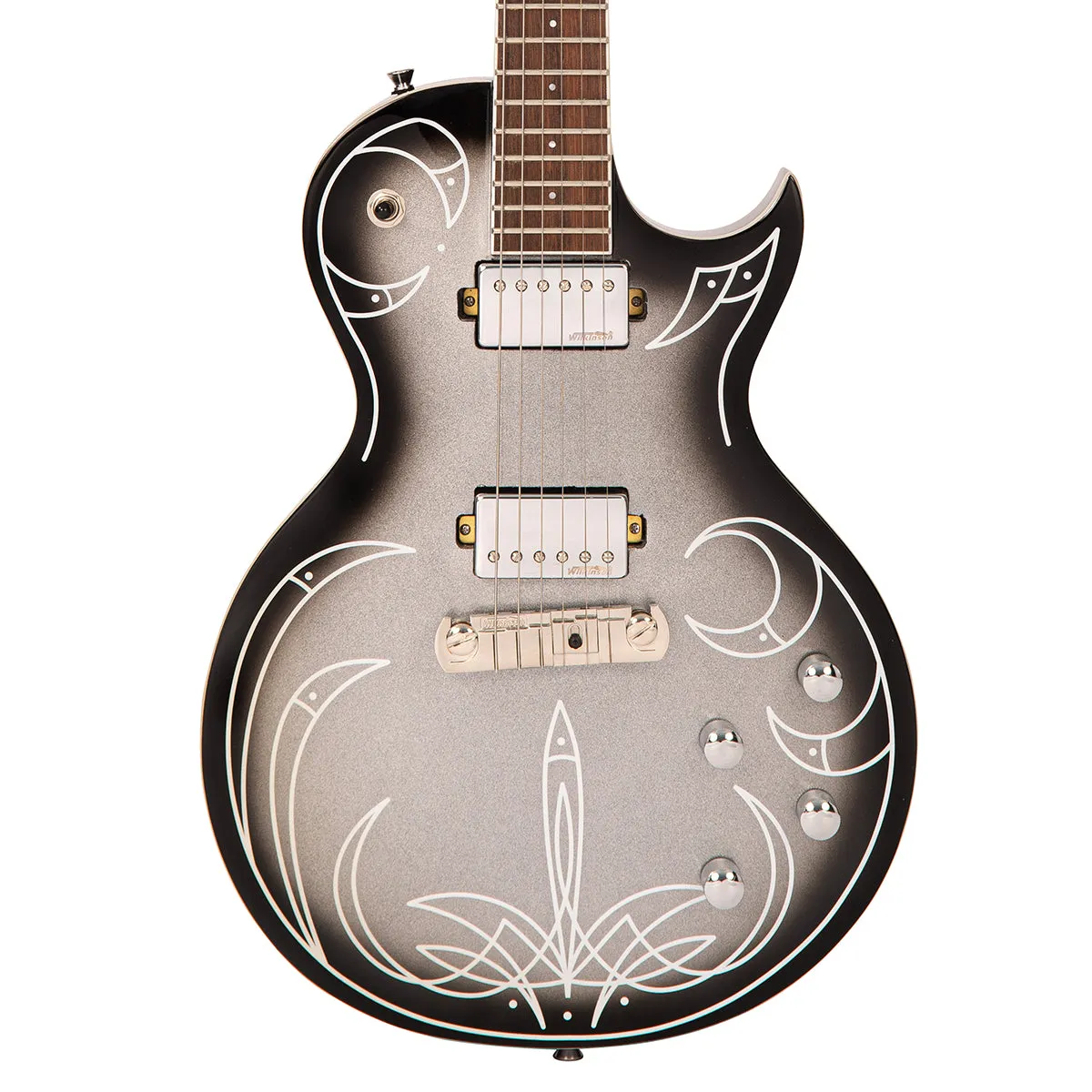 Joe Doe 'Hot Rod' Electric Guitar by Vintage ~ Silverburst with Case