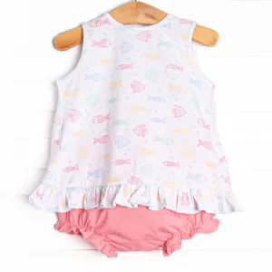 Just Keep Swimming Diaper Set, Pink