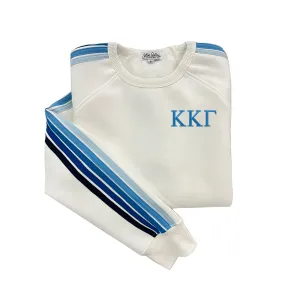 Kappa Kappa Gamma 5 Stripe Crewneck Sweatshirt