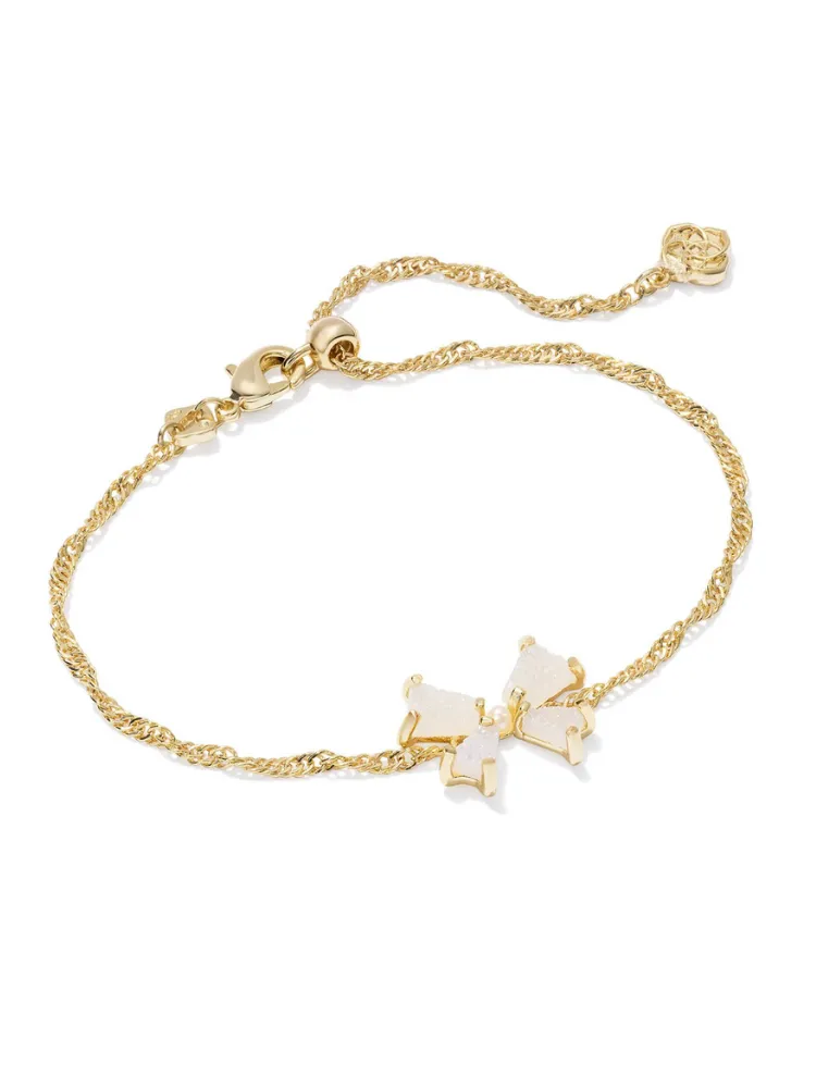 Kendra Scott Blair Bow Bracelet - Gold & Iridescent Drusy
