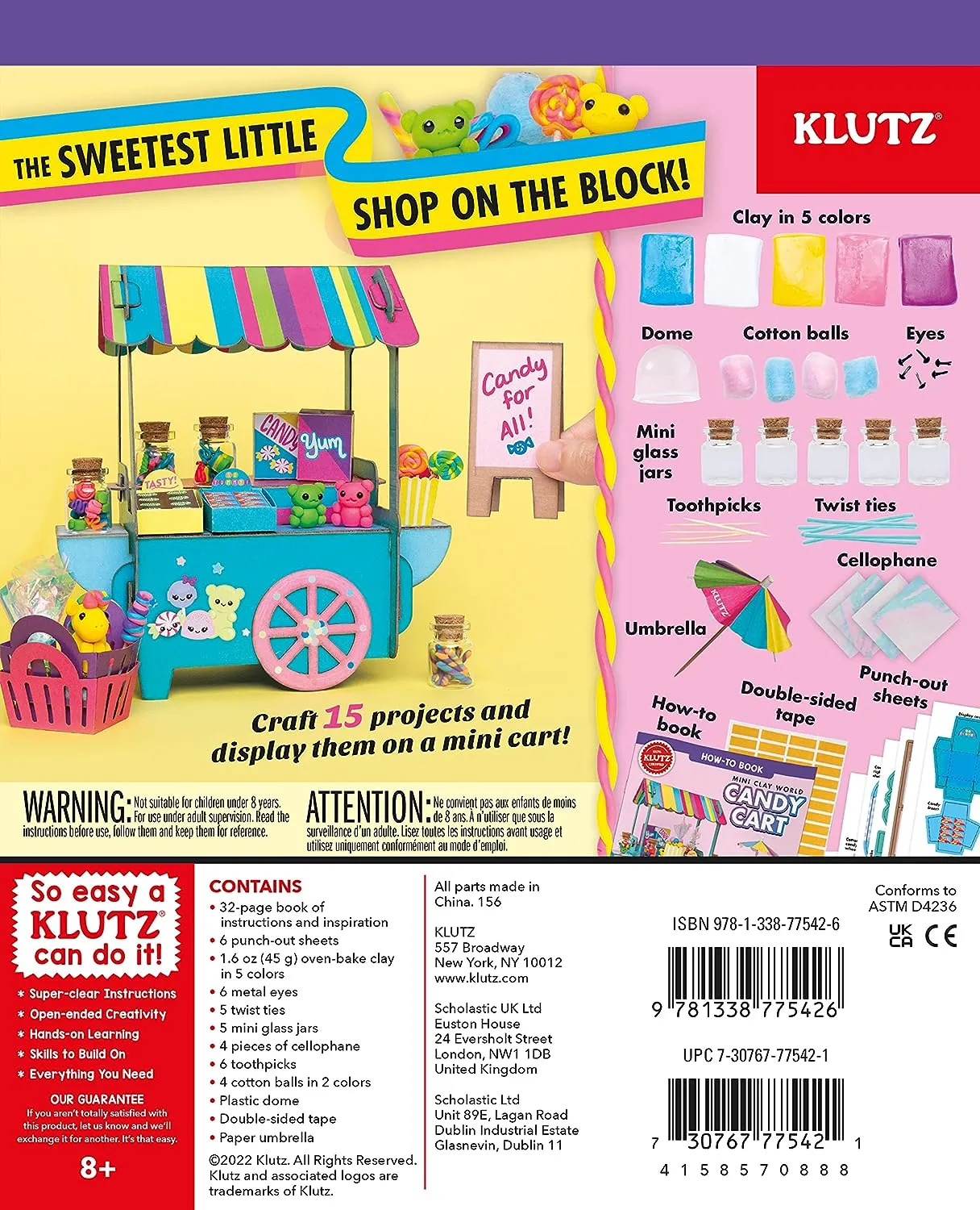 Klutz Mini Clay World Candy Cart Craft Kit
