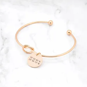 Knot Coordinates Bracelet - Gold