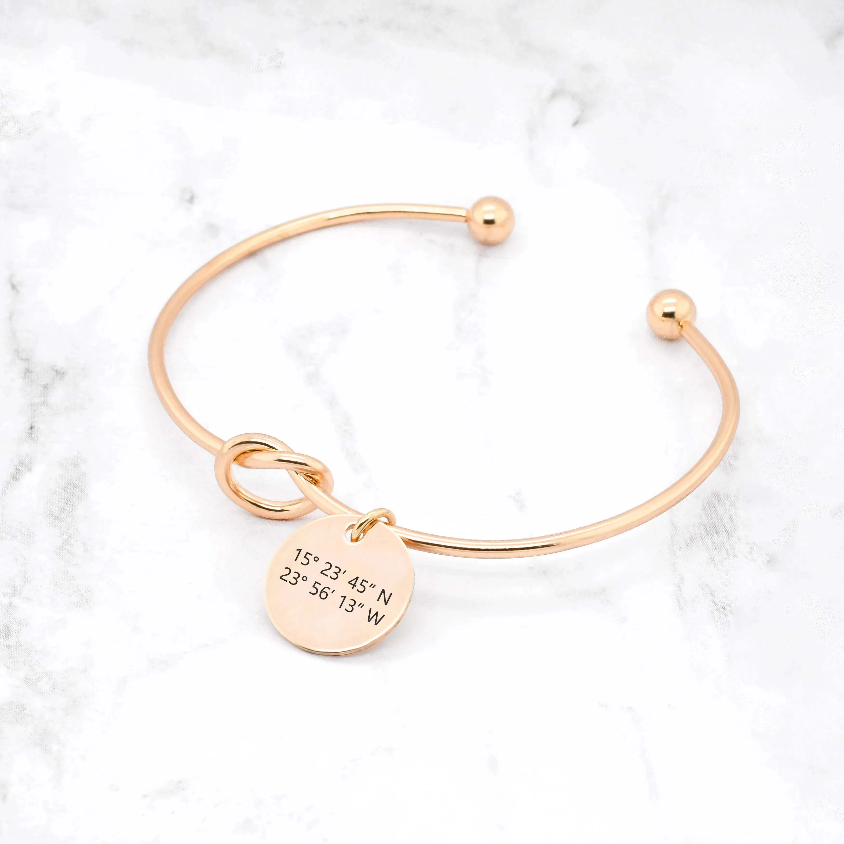 Knot Coordinates Bracelet - Gold