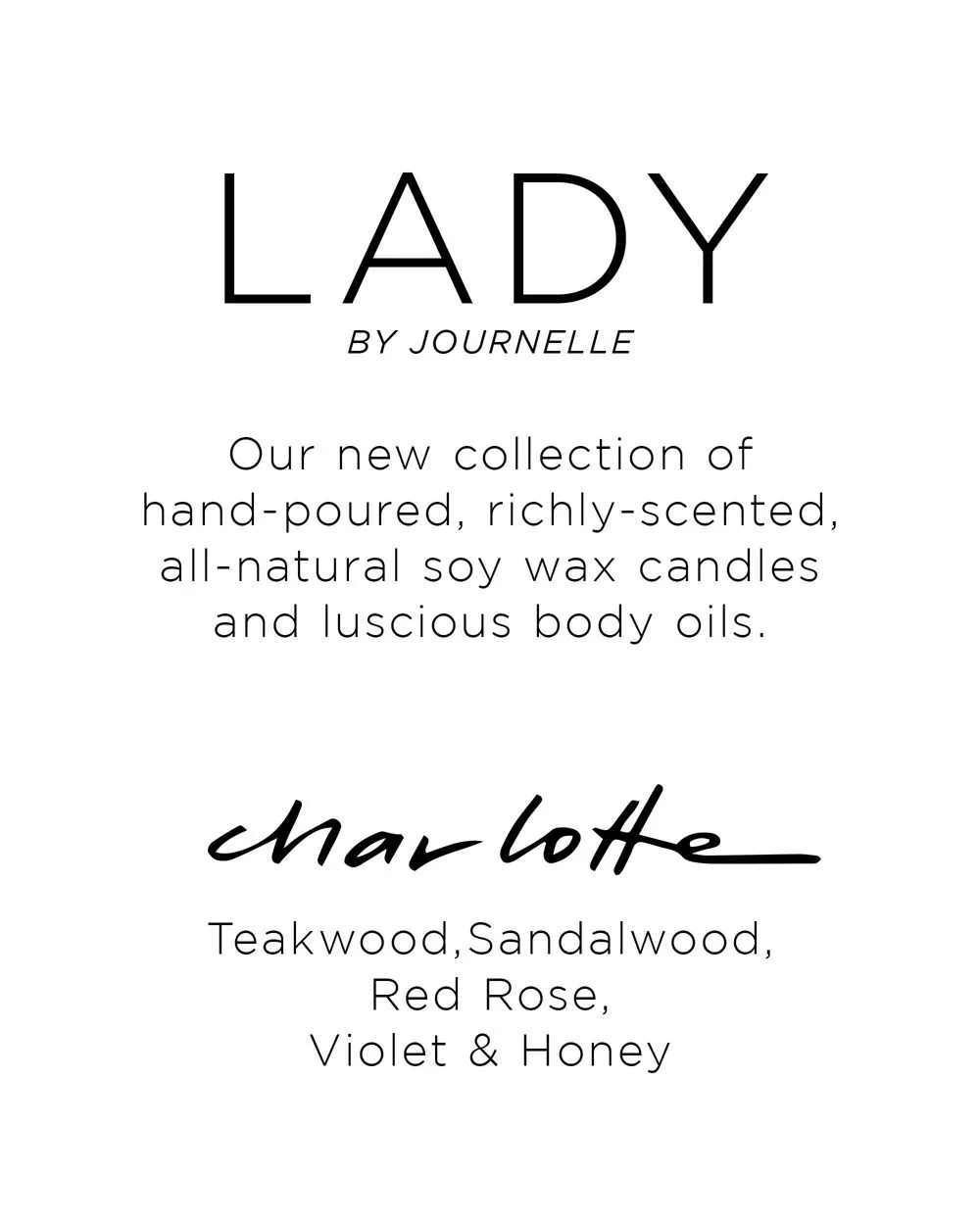 LADY x Charlotte Candle