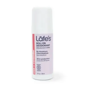 Lafe's Roll On Deodorant Rose   Coriander 88ml