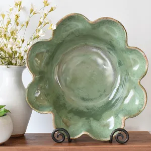 Large Fruit Bowl Matcha Leaf