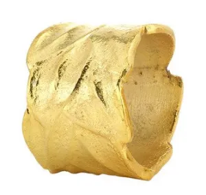 Laurel Leaf Napkin Ring Gold