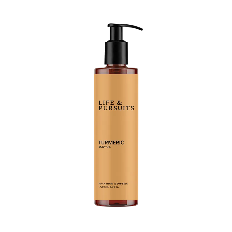 Life & Pursuits | Turmeric Body Oil | Massage Oil for Skin & Face | Made with with Organic Coconut Oil, Argan Oil