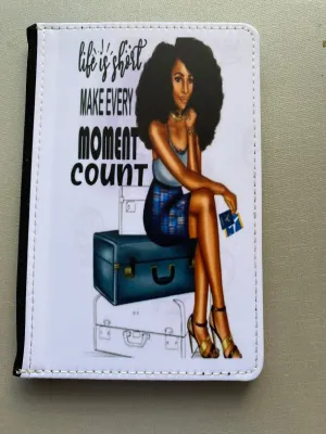 Life is a gift make every moment count - Personalized Passport Cover And Luggage Tag - $25 a set